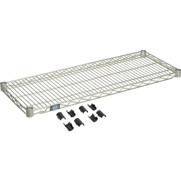 Nexel Poly-Z-Brite Wire Shelf 36inW x 14inD S1436Z - main